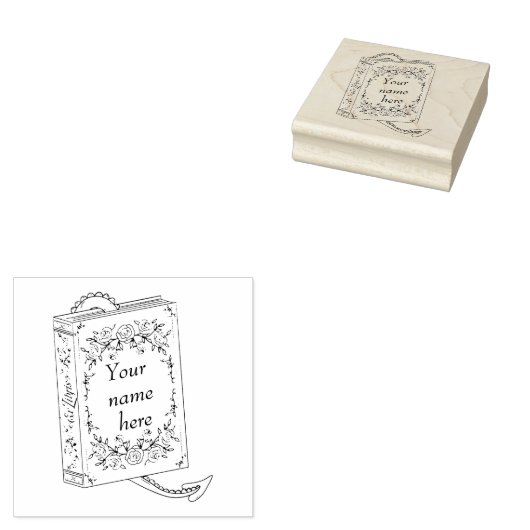 Boek Dragon Book Bord Stamp Rubberstempel (Gestempeld)