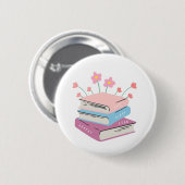 Boek Eat Sleep Lees verder Ronde Button 5,7 Cm (Voorkant /achterkant)