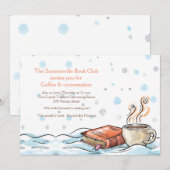 Boek en beker van koffie kaart (Voorkant / Achterkant)