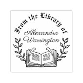 Boek en Botanische takken #3 Bibliotheek Script Na Zelfinktende Stempel (Design)