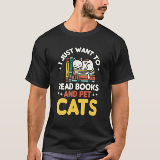 Boek En Kat Kleding Voor Boekenwurmen Lezen Biblio T-shirt