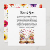 Boek en Ring Thema Dank je wel kaart (Voorkant / Achterkant)