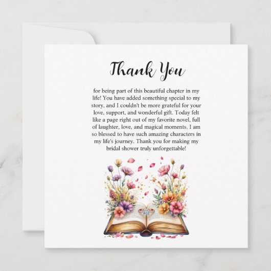 Boek en Ring Thema Dank je wel kaart (Voorkant)