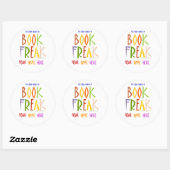 Boek Freak Bookplate Ronde Sticker (Vel)