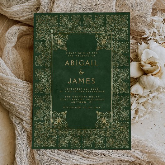 boek Groen Goud Bruiloft Kaart