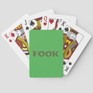 Boek groene Poker speelkaarten
