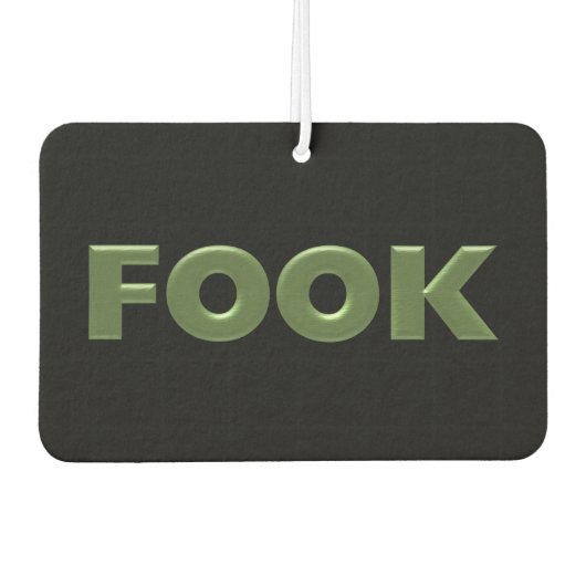 Boek groene zwarte auto luchtverfrisser (Voorkant)