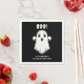Boek Halloween Ghost Custom Text Zwart-Wit Servet (Insitu)