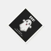 Boek Halloween Ghost Custom Text Zwart-Wit Servet (Hoek)