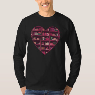 Boek Hart Boekenwurm Boek Lezen Design T-shirt