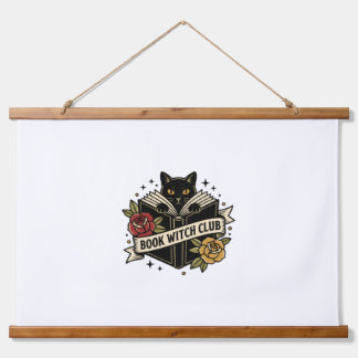 Boek Heksenclub Kat Logo Hangend Wandkleed