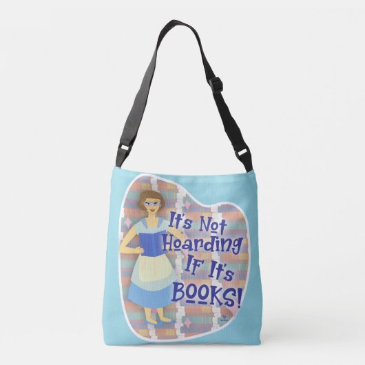 Boek Hoarding Gal Retro Kitschy Grappige Kunst Crossbody Tas (Achterkant)
