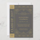 Boek Hoesje Bewerkbare Kleur Afstuderen Aankondigi Kaart (Voorkant)