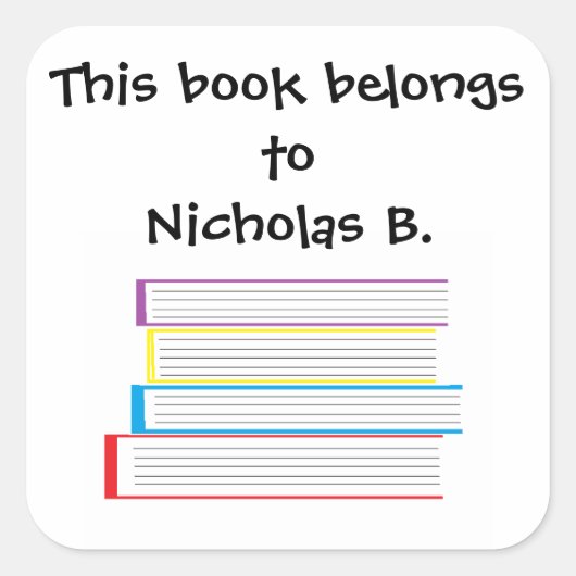 "Boek hoort bij..." Stickers (Voorkant)