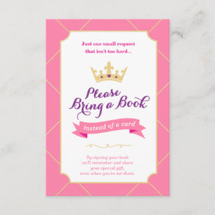 Boek in plaats van Kaart   Princess Baby shower Gi