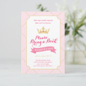 Boek in plaats van Kaart | Princess Baby shower Gi (Staand voorkant)