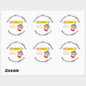 Boek is geen orphan alstublieft geen aap ronde sticker (Vel)