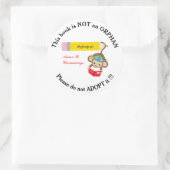 Boek is geen orphan alstublieft geen aap ronde sticker (Tas)
