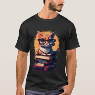 Boek Kattenfan boekenwurm Katten en Boeken 1 T-shirt