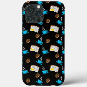 Boek Koffie en Donut Cartoon iPhone 13 Pro Max Hoesje