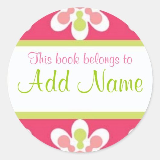 Boek Label "dit boek behoort toe" Retro (Voorkant)