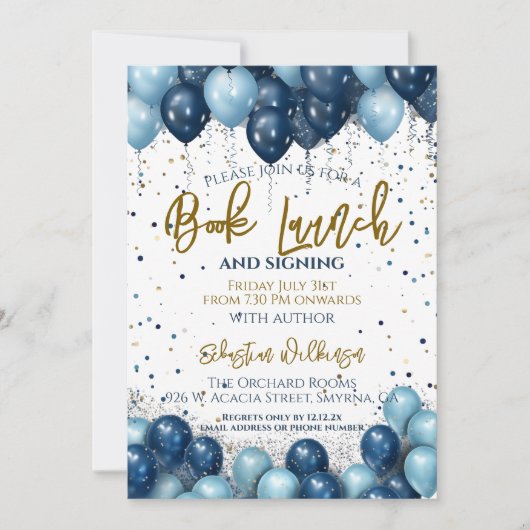 Boek Lancering Ondertekening Party Uitnodiging (Voorkant)