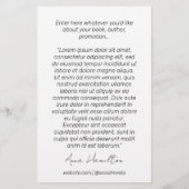 Boek lancering promotioneel flyer (Achterkant)