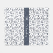 Boek & Leesliefhebber Fleece Deken (Voorkant (Horizontaal))