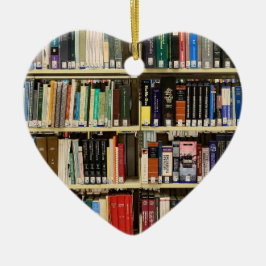 Boek Liefhebber Bibliotheek Boeken Kerstmis Keramisch Ornament