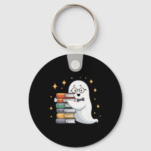Boek Liefhebber Halloween Geest Docent Boek Stapel Sleutelhanger