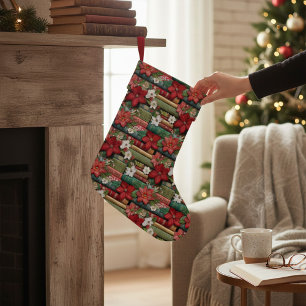 Boek Liefhebber Rode Winter Bloemen Kerstmis Kleine Kerstsok