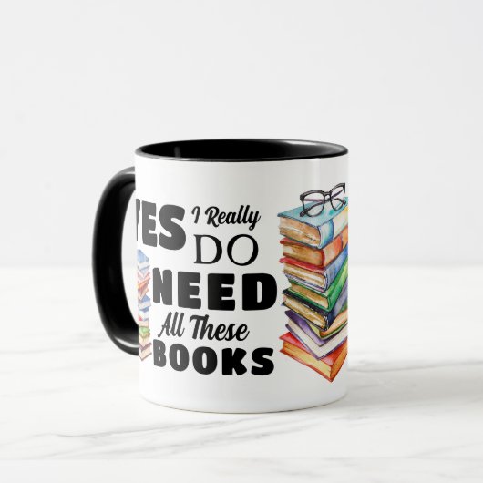 Boek Liefhebbers Gift Ik heb al deze boeken nodig Mok (Voorkant links)