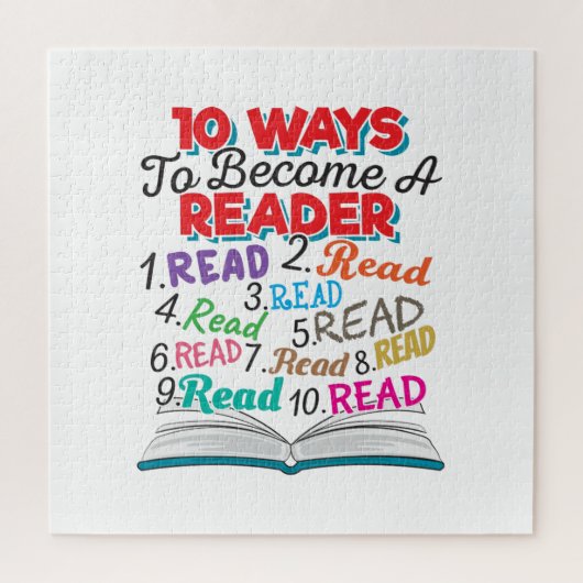 Boek Lover 10 manieren om lezer te worden Legpuzzel (Verticaal)