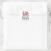 Boek Lover 10 manieren om lezer te worden Vierkante Sticker (Tas)