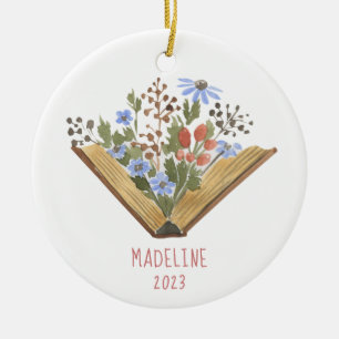 Boek Lover Bloemenboeken Keramisch Ornament