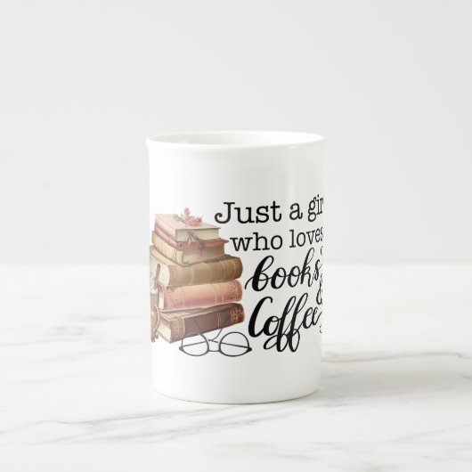 Boek Lover Bone China Mok (Voorkant)