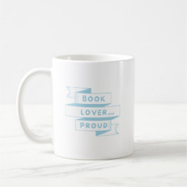 Boek Lover en Proud Pastel Blue Retro Koffiemok