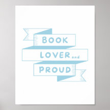 Boek Lover en Proud Pastel Blue Retro