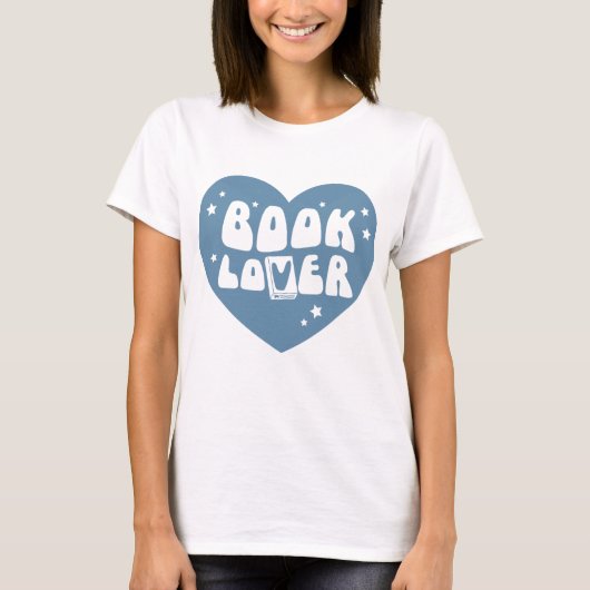 Boek Lover Heart T-shirt (Voorkant)