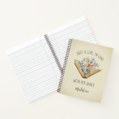 Boek Lover  Open Boek met Bloemen (Binnen)