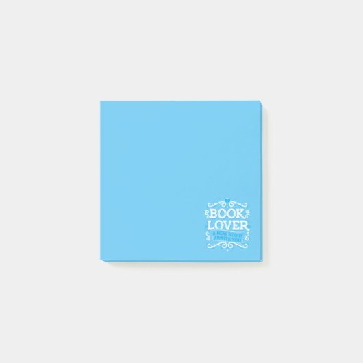 Boek Lover Post it Notes/blauw Post-it® Notes (Voorkant)
