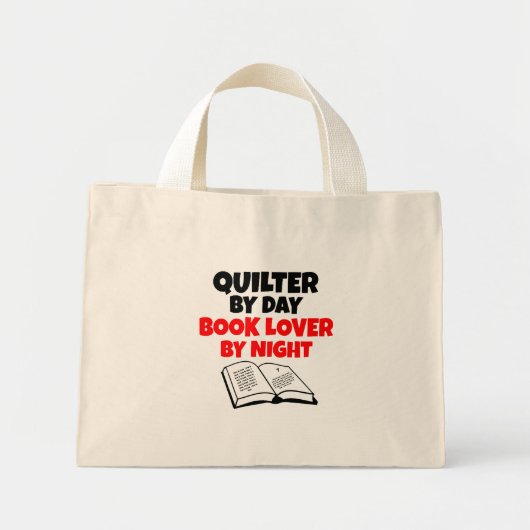 Boek Lover Quilter Mini Tote Bag (Voorkant)
