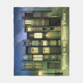 Boek Lover Reading is mijn Happy Place Fleece Deken (Voorkant)