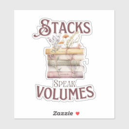 Boek Lover Witty Pun Waterverf Botanisch Sticker