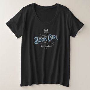 Boek meisje citaat voor lezers grote maat t-shirt