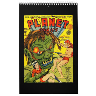 Boek Met 14 Vintage Stripboek Cover Posters Kalender