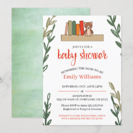 Boek met Baby shower uitnodiging