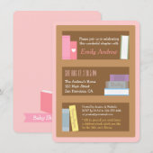 Boek met de naam Baby Shower-uitnodigingen Kaart (Voorkant / Achterkant)