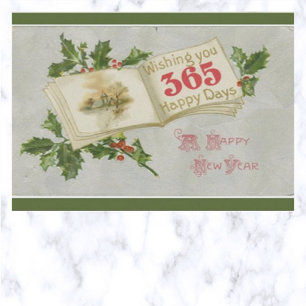 boek met nieuwjaarsgroeten voor 365 dagen briefkaart