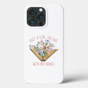 Boek met open boekje met bloemen iPhone 13 pro hoesje